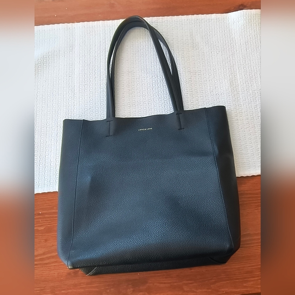 Love & Lore Classic Black Tote (Comes With Organizer Insert)
